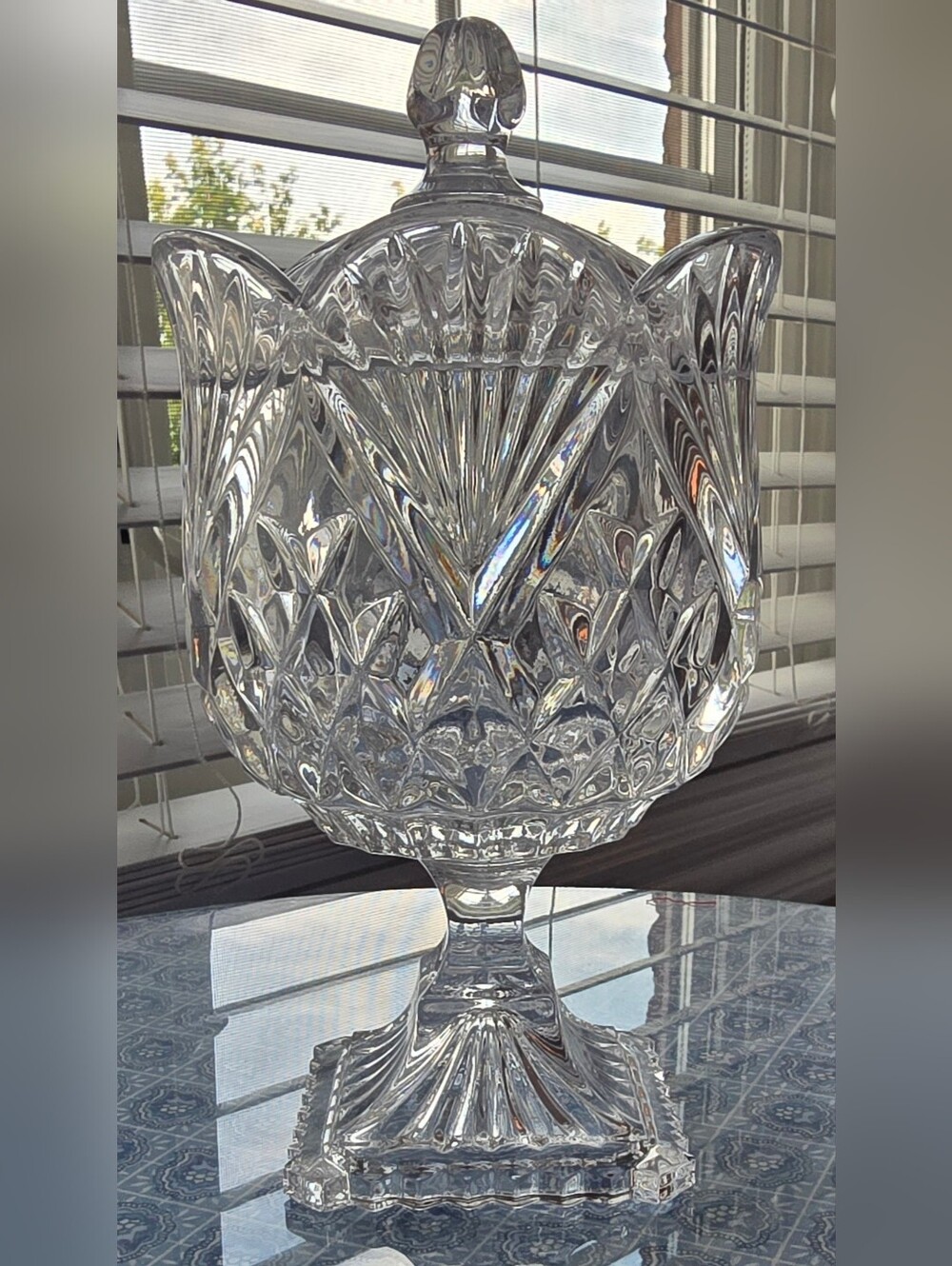 Vintage Shannon Crystal Pineapple Footed Candy Dish New in Box!!!